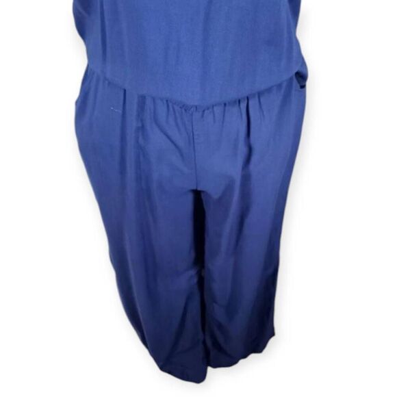 HANG TEN NAVY BLUE RUFFLE JUMPSUIT SZ.M EUC. - Picture 3 of 9